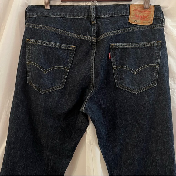 LEVI’S JEANS, Men’s Sz 34 x 30, Blue Dark Wash - 559 Relaxed Straight Fit Jeans. - Picture 10 of 15